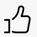 Thumbs up icon symbolizing positive patient feedback and successful medical treatment